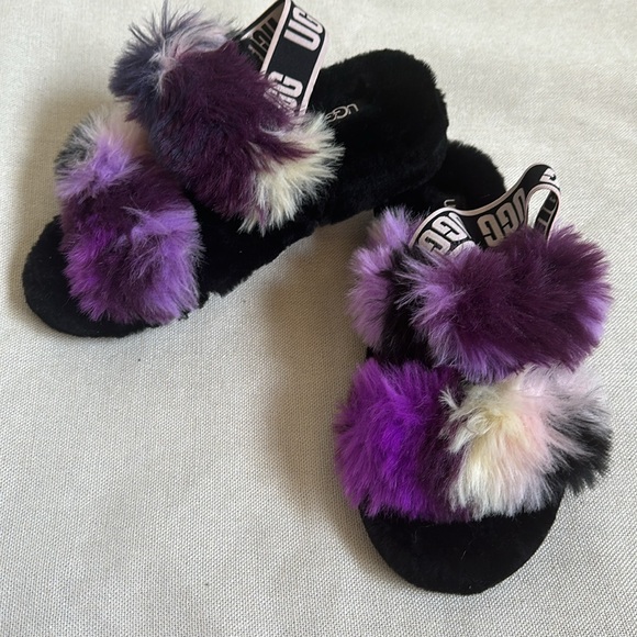 CLEARANCE UGG fuzzy sling back slippers FINAL PRICE - Picture 4 of 7
